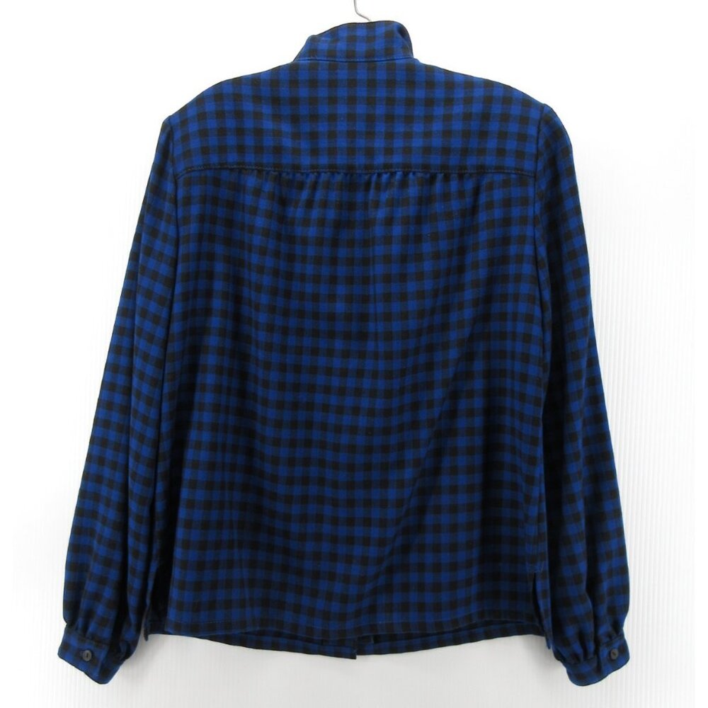 Vgt Pendleton Top Medium Wool Blouse Button Up Pl… - image 7